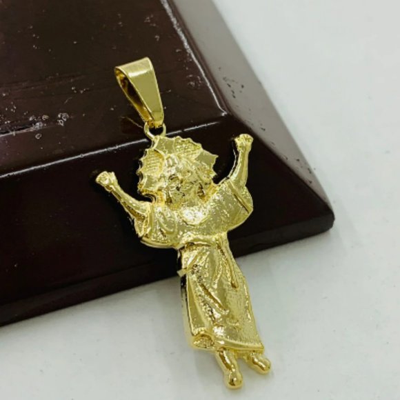 Womens Divino Nino Necklace with Mariner Chain 20" in Gold Fillled Cadena de Oro - Picture 9 of 10